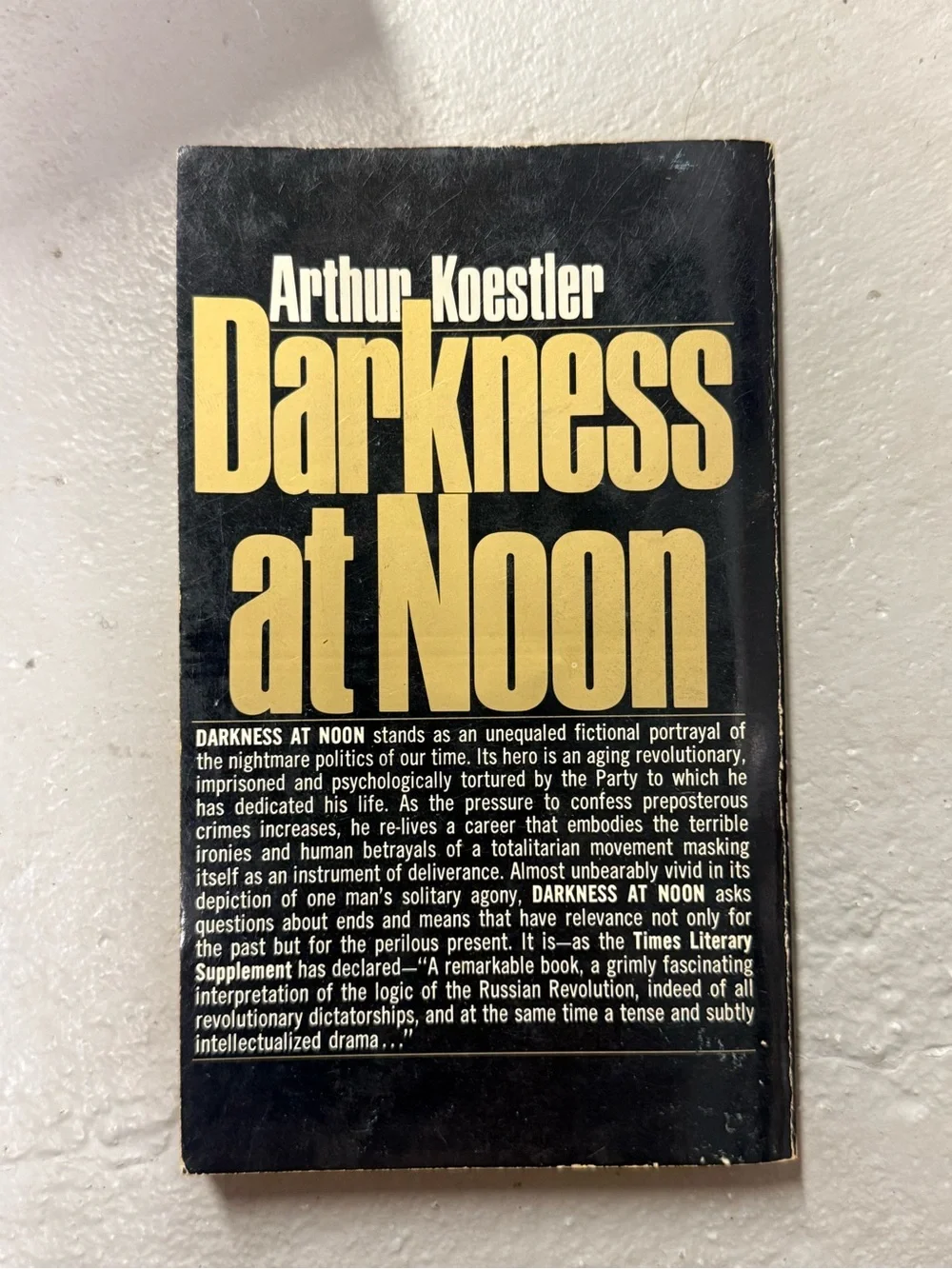 Vintage Darkness at Noon Arthur Koestler Bantam Paperback Political Classic VG